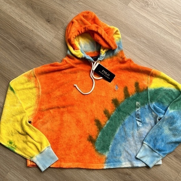 Polo Ralph Lauren Wmns Cropped Sweatshirt Women Hoodies Multi in Size:L and med - Picture 2 of 7